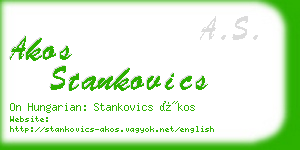 akos stankovics business card